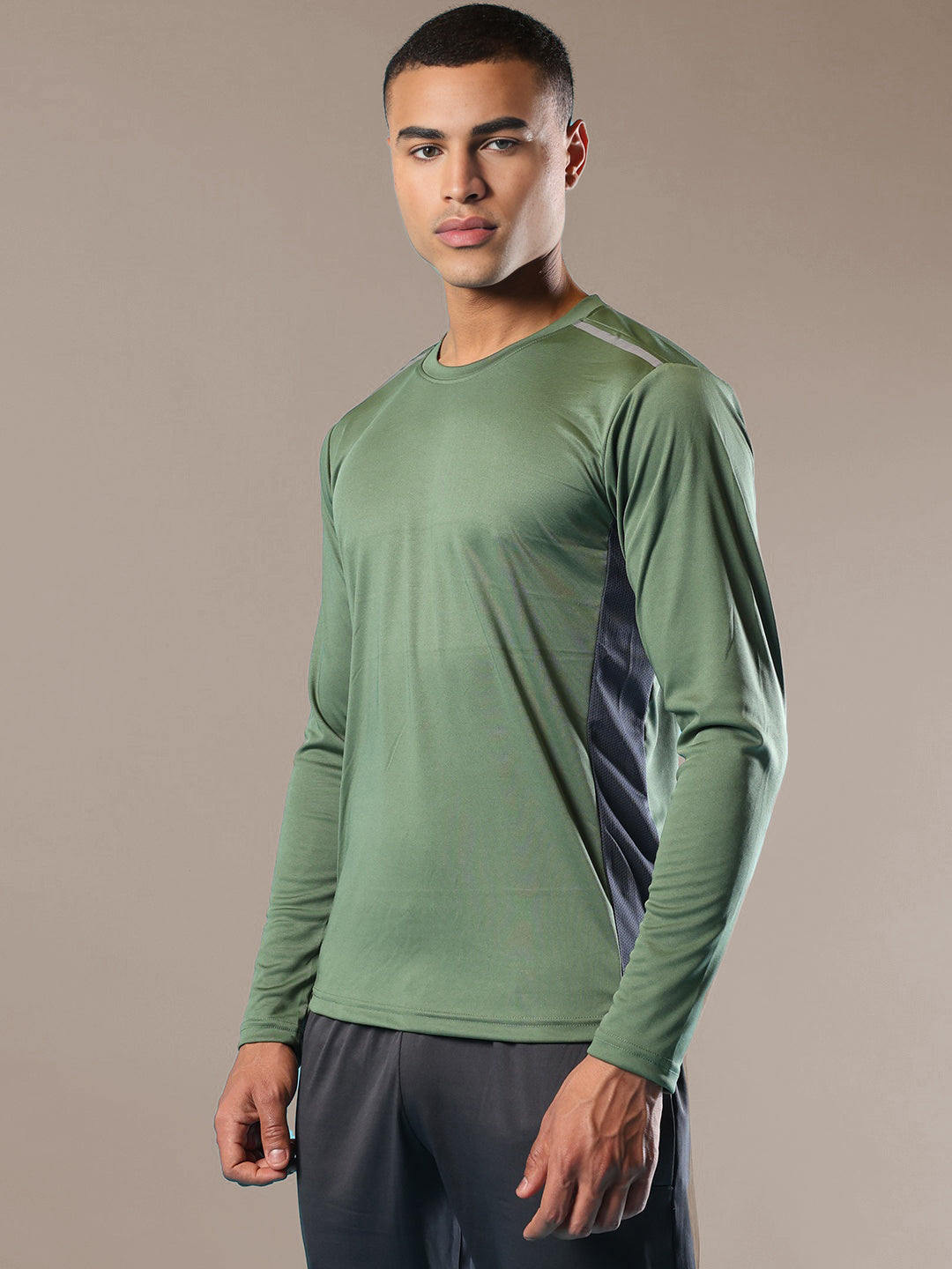 Men's Regular Dry Fit Gym Sports T-Shirt Light Green