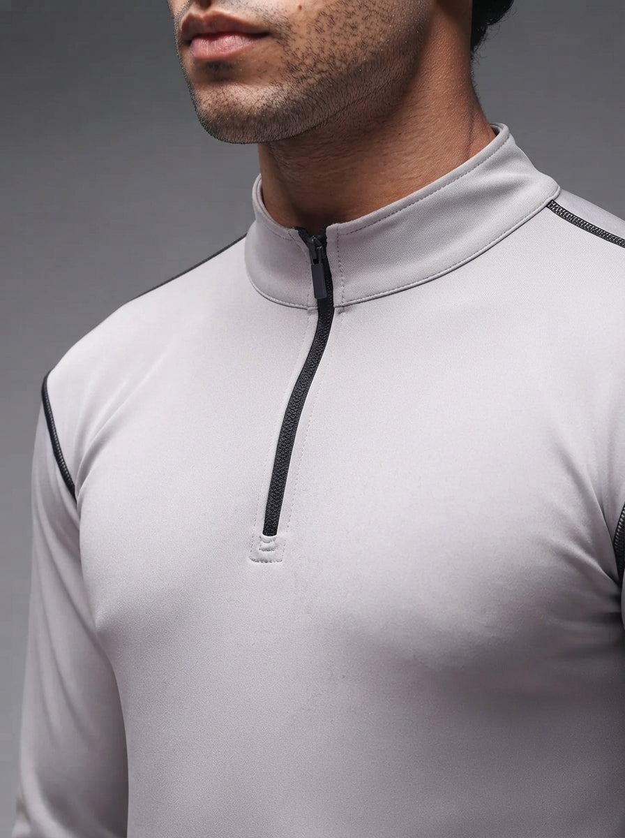 Men’s Performance Compression T-Shirt for Gym Grey