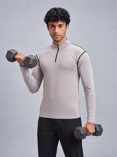 Men’s Performance Compression T-Shirt for Gym Grey