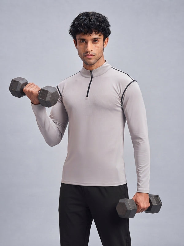 Men’s Performance Compression T-Shirt for Gym Grey