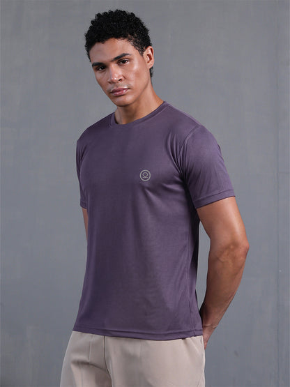 Men's Half Sleeves Dry Fit Gym Tshirt Dusty Plum