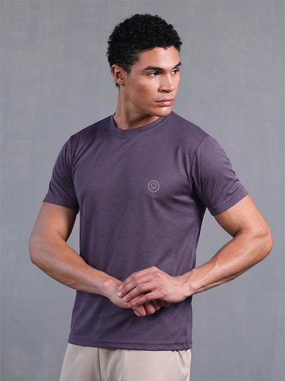 Men's Half Sleeves Dry Fit Gym Tshirt Dusty Plum