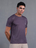 Men's Half Sleeves Dry Fit Gym Tshirt Dusty Plum