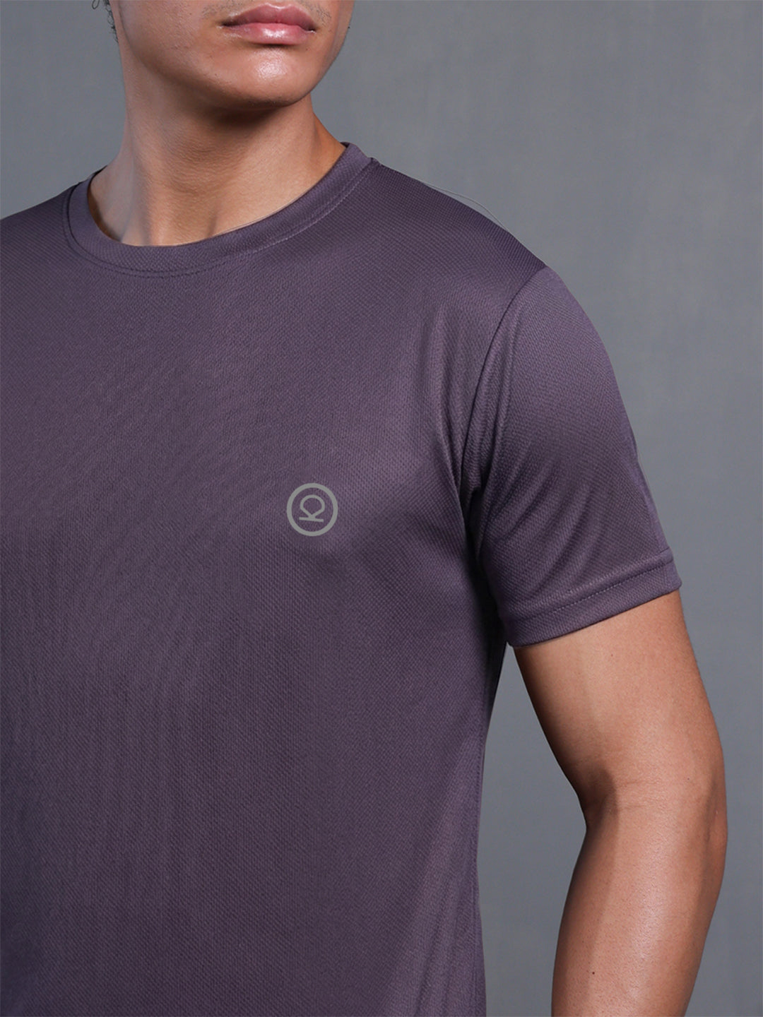 Men's Half Sleeves Dry Fit Gym Tshirt Dusty Plum
