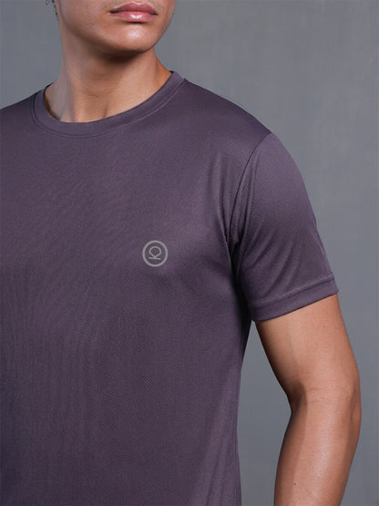Men's Half Sleeves Dry Fit Gym Tshirt Dusty Plum