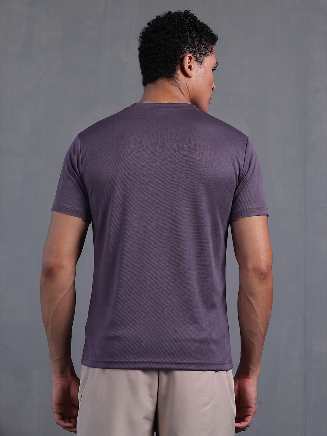 Men's Half Sleeves Dry Fit Gym Tshirt Dusty Plum