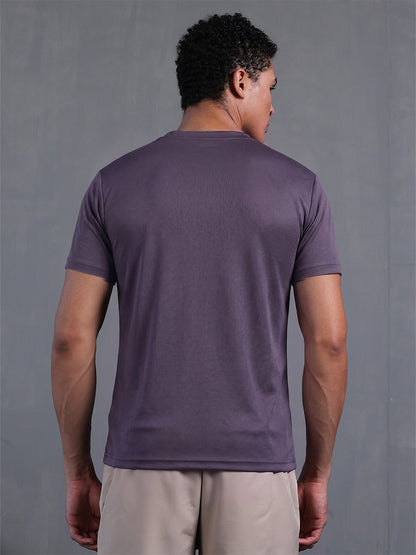 Men's Half Sleeves Dry Fit Gym Tshirt Dusty Plum