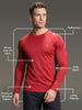 Men's Regular Dry Fit Gym Sports T-Shirt Maroon