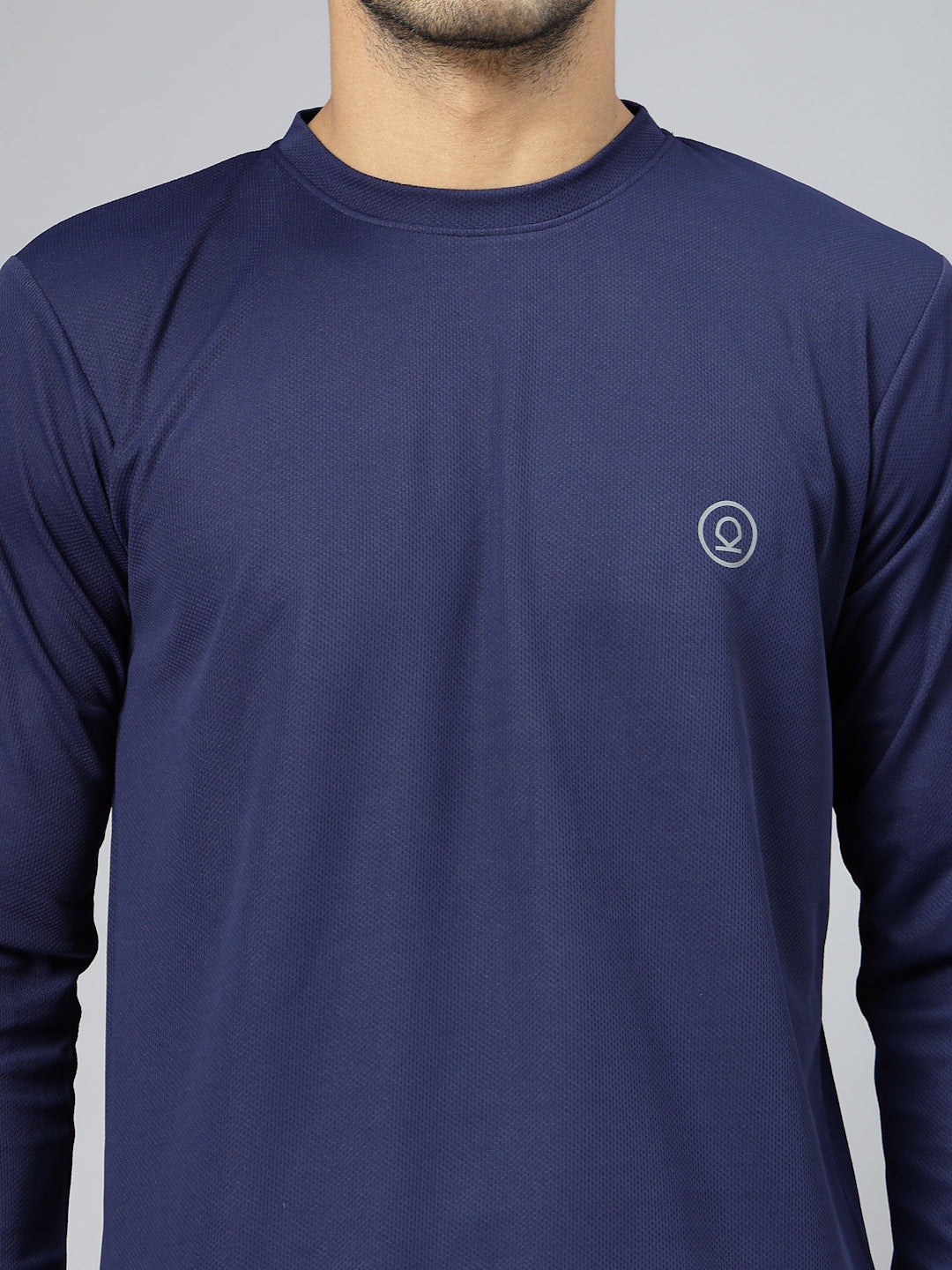 Men's Regular Dry Fit Full Sleeve Gym T-Shirt Navy