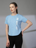 Women Round Neck Dry Fit Gym Sports T-Shirt