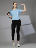 Women Round Neck Dry Fit Gym Sports T-Shirt