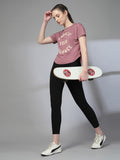 Women Round Neck Dry Fit Gym Sports T-Shirt