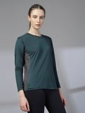 Women's Round Neck Active Wear Sports T-Shirt | CHKOKKO