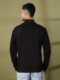 Men Black Winter Wear Regular Fit High Neck T Shirt | CHKOKKO