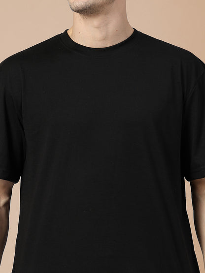 Men’s Oversized Relaxed Fit Cotton T-Shirt Black
