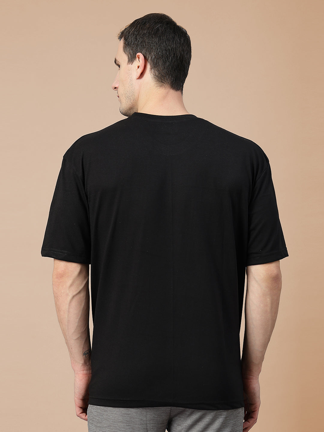 Men’s Oversized Relaxed Fit Cotton T-Shirt Black