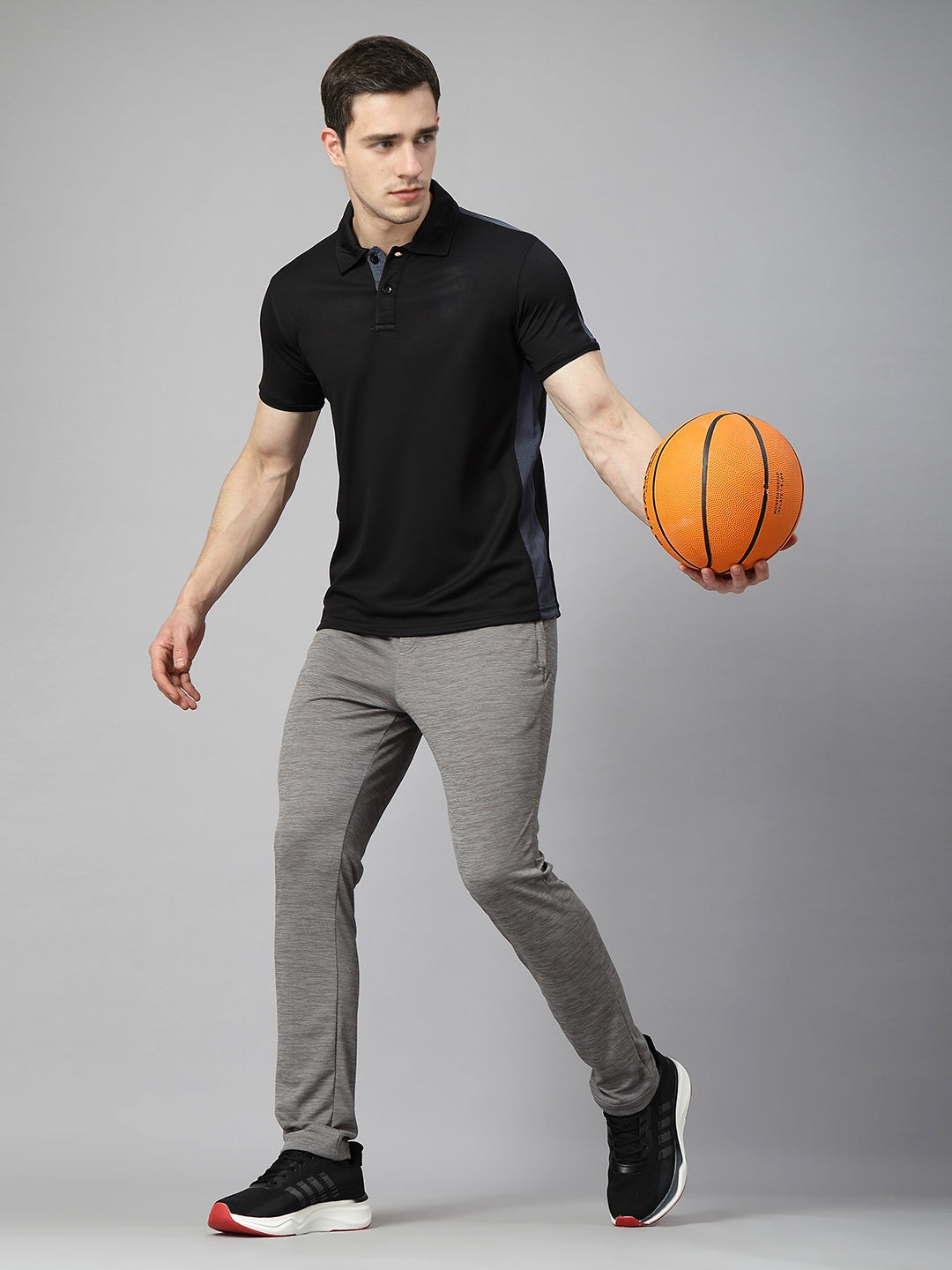 Men Regular Dry Fit Half Sleeve Polo T-Shirt Black