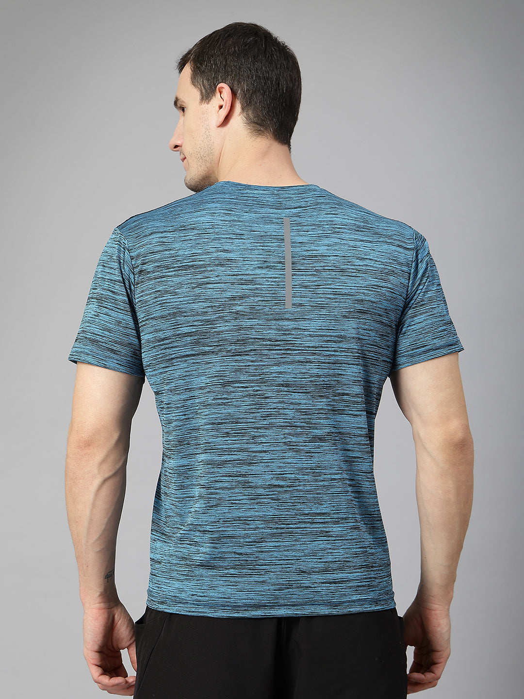 Men's Half Sleeves Dry Fit Gym Sports T-Shirt Sea Green