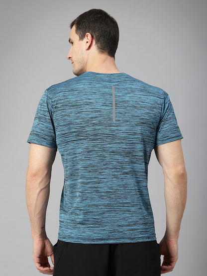 Men's Half Sleeves Dry Fit Gym Sports T-Shirt Sea Green