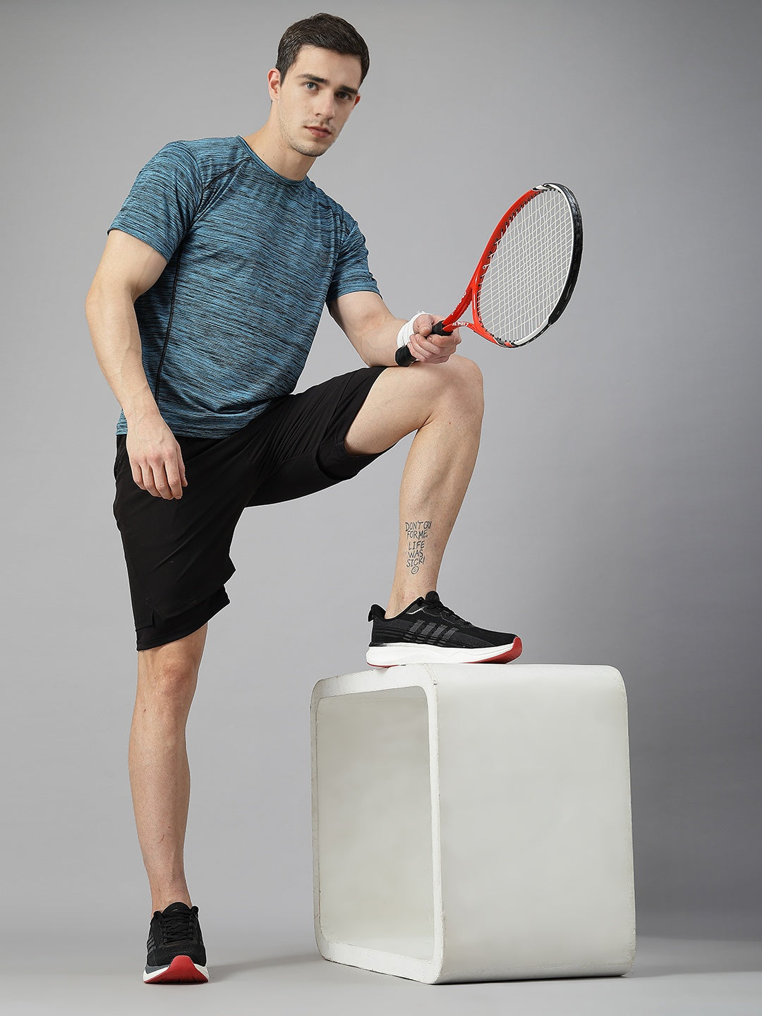Men's Half Sleeves Dry Fit Gym Sports T-Shirt Sea Green