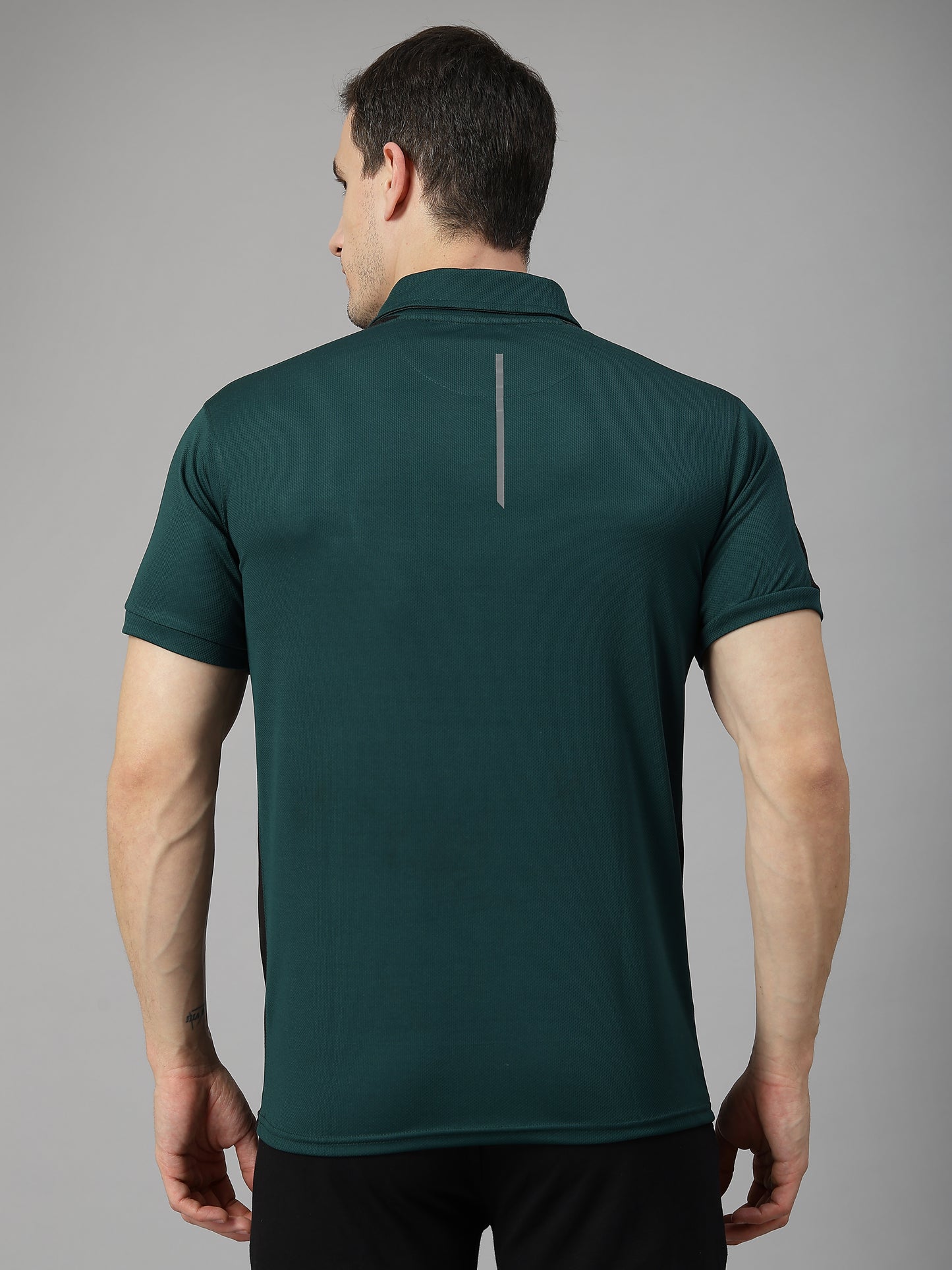Men's Regular Dry Fit Gym Sports T-Shirt Dark Green