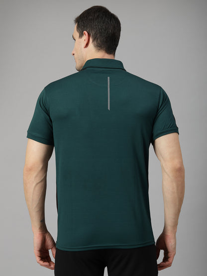 Men's Regular Dry Fit Gym Sports T-Shirt Dark Green