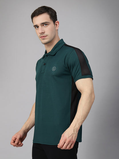 Men's Regular Dry Fit Gym Sports T-Shirt Dark Green
