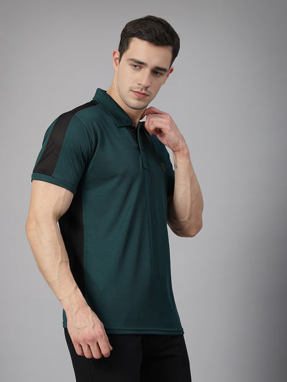 Men's Regular Dry Fit Gym Sports T-Shirt Dark Green