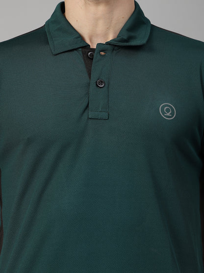 Men's Regular Dry Fit Gym Sports T-Shirt Dark Green