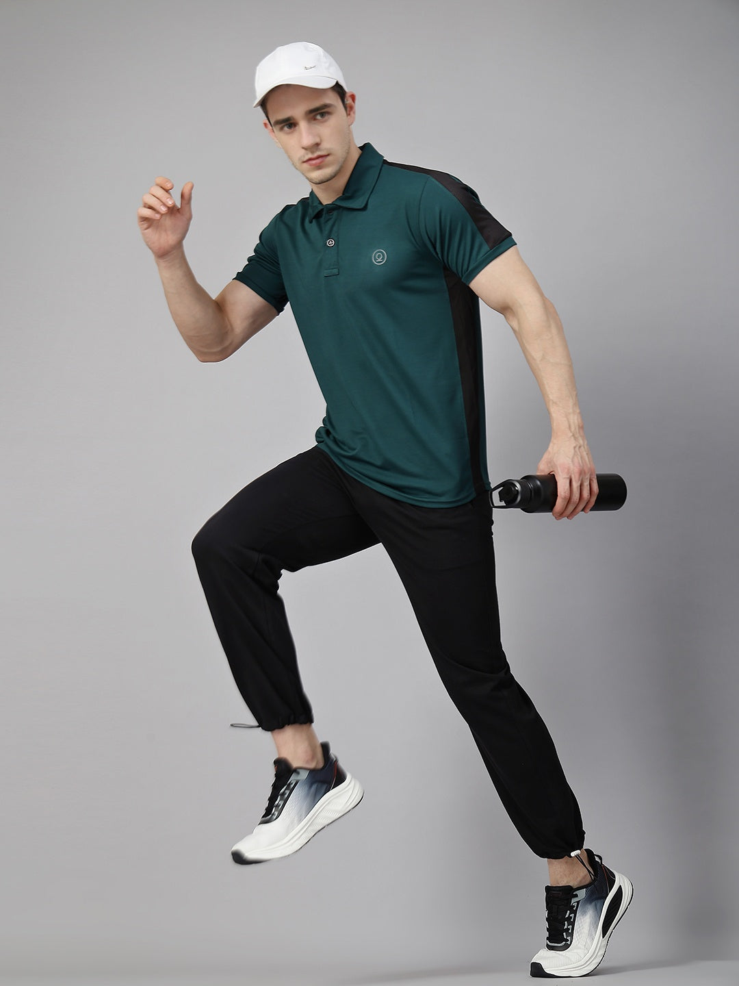 Men's Regular Dry Fit Gym Sports T-Shirt Dark Green