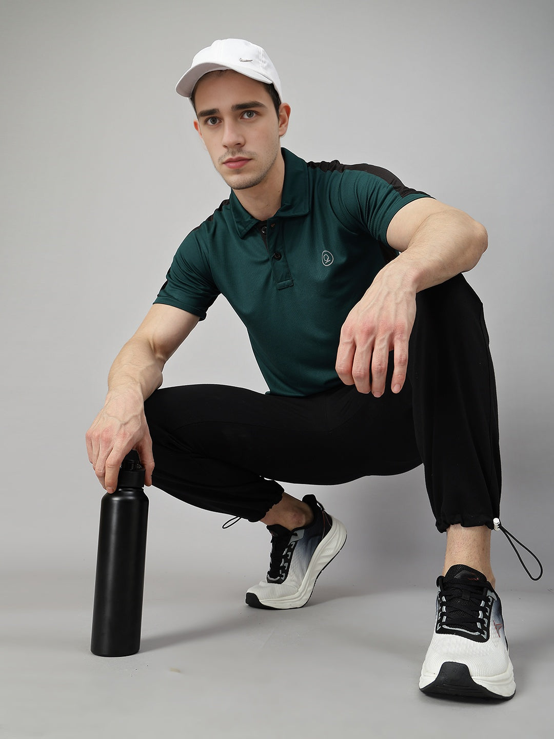 Men's Regular Dry Fit Gym Sports T-Shirt Dark Green