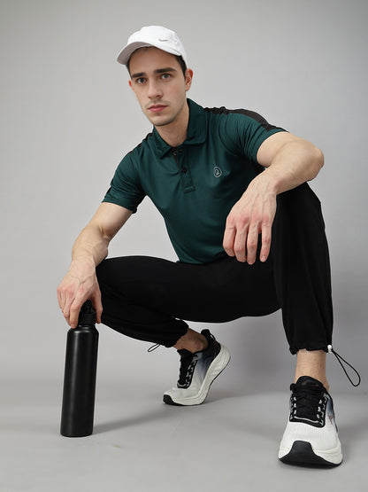 Men's Regular Dry Fit Gym Sports T-Shirt Dark Green