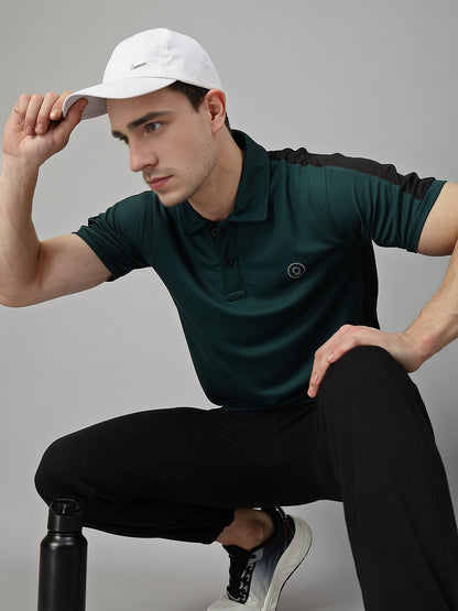 Men's Regular Dry Fit Gym Sports T-Shirt Dark Green
