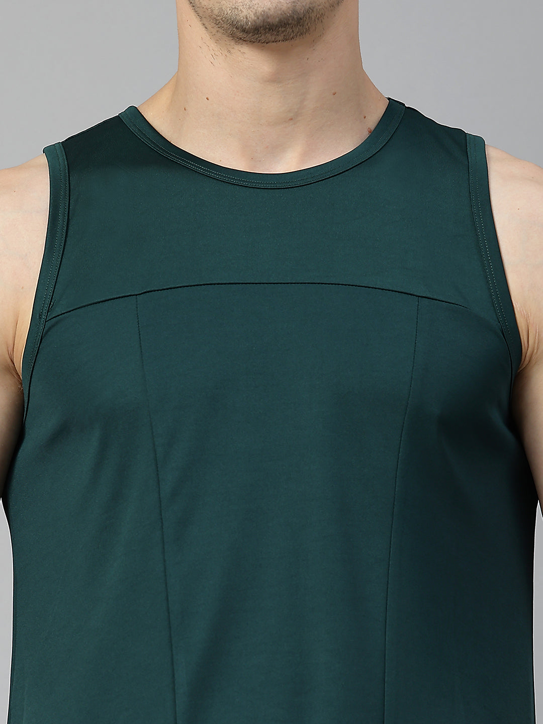 Men Dark Green Gym Sleeveless Sports Tanktop