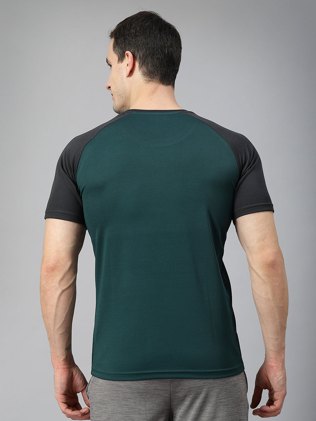 Men's Solid Raglan Dry Fit Gym T-Shirt | CHKOKKO