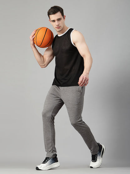 Men Black White Gym Sleeveless Sports Tanktop