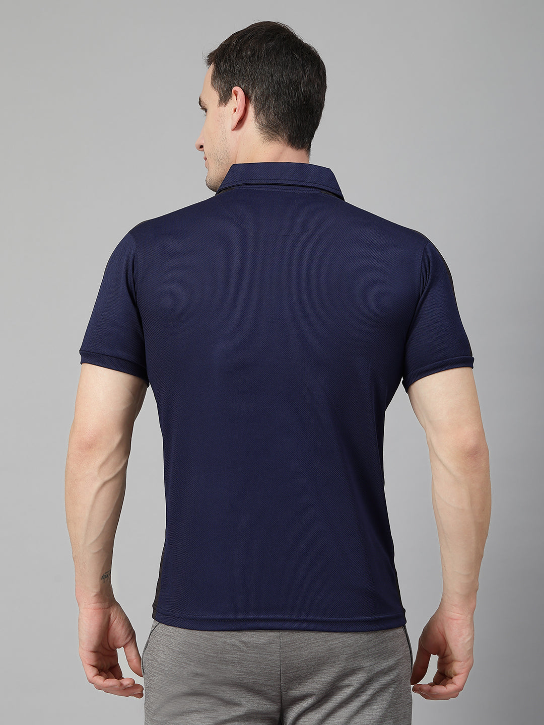Men Regular Dry Fit Half Sleeve Polo T-Shirt Navy Blue