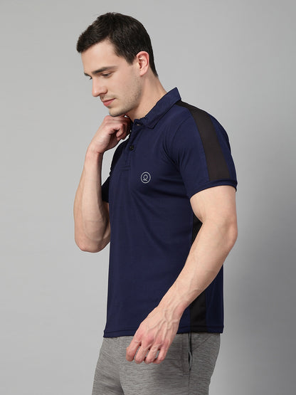 Men Regular Dry Fit Half Sleeve Polo T-Shirt Navy Blue