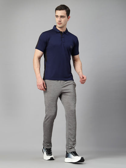 Men Regular Dry Fit Half Sleeve Polo T-Shirt Navy Blue