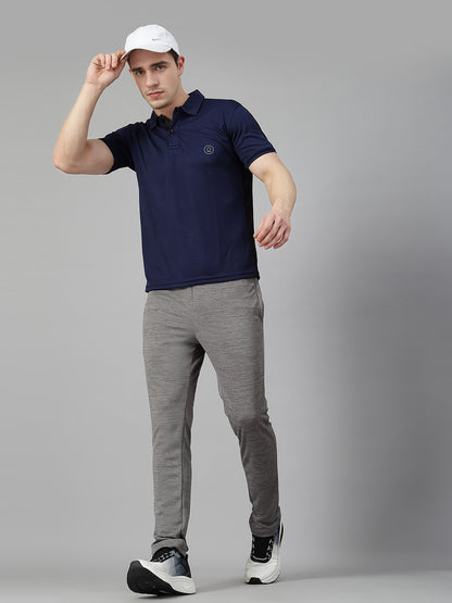 Men Regular Dry Fit Half Sleeve Polo T-Shirt Navy Blue