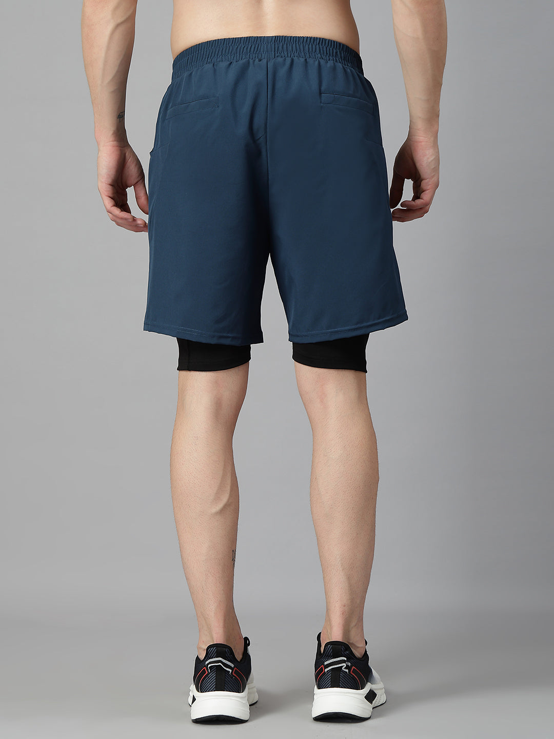 Men Running Sports Double Layered Shorts With Pocket | CHKOKKO