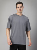 Men’s Oversized Relaxed Fit Cotton T-Shirt Slate Grey