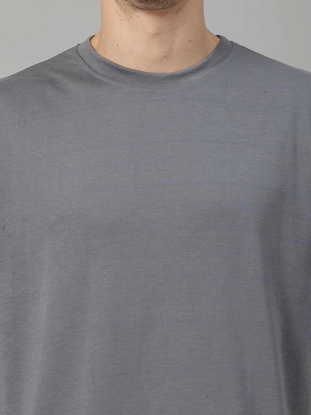 Men’s Oversized Relaxed Fit Cotton T-Shirt Slate Grey