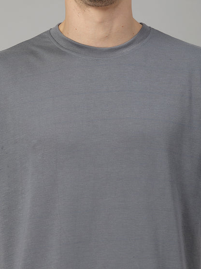 Men’s Oversized Relaxed Fit Cotton T-Shirt Slate Grey