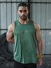 Men Green Dry Fit Gym Sleeveless Sports Tanktop