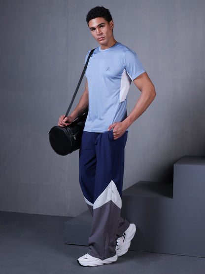 Men's Dry Fit Half Sleeve Gym T-Shirt Sky Blue