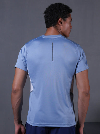 Men's Dry Fit Half Sleeve Gym T-Shirt Sky Blue