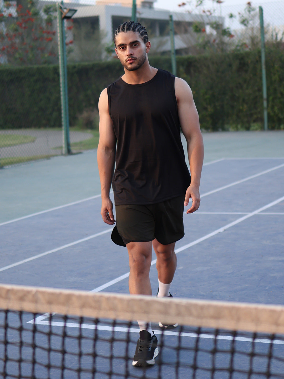 Men's Black Sleeveless Gym Tanktop