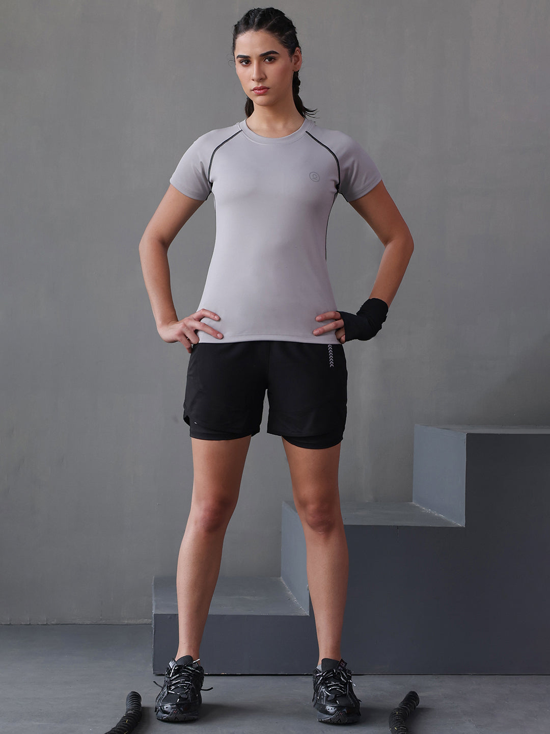 Women's Performance Compression T-Shirt Light Grey