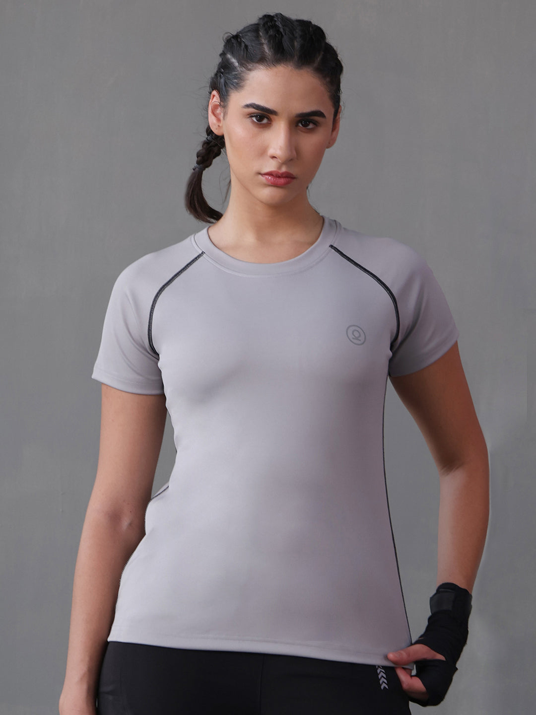 Women's Performance Compression T-Shirt Light Grey